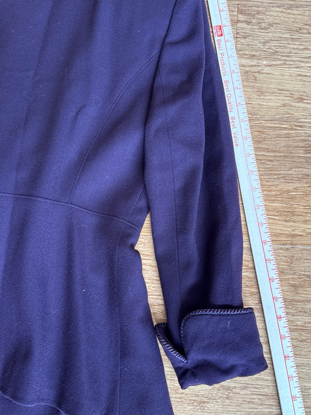 Dior women’s deep purple size 8 Double-Breasted wool Jacket - Picture 6 of 8